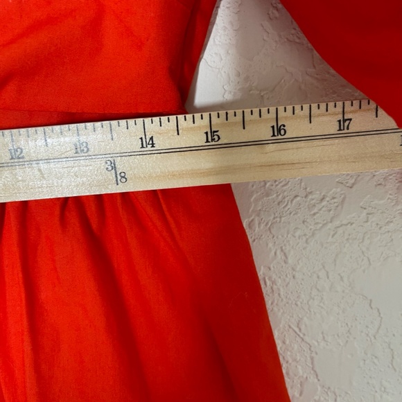 Free People NWT Balloon Sleeve Open Back Tie Front Top Size XS Red Orange - Picture 11 of 16